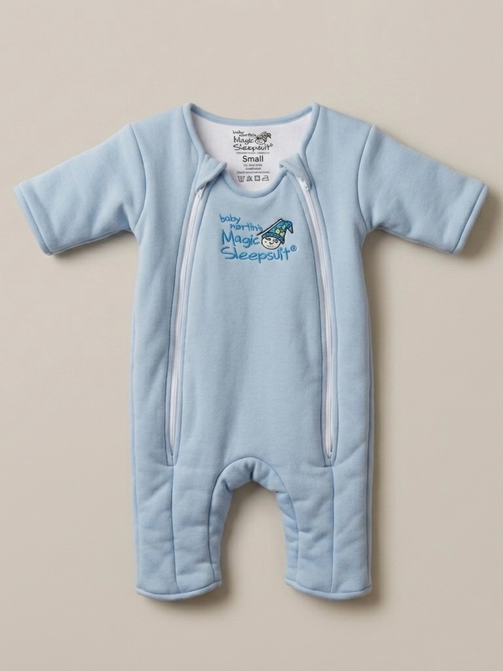 Baby Merlin Light Blue Cotton Magic Sleepsuit Infant Sleep Bag